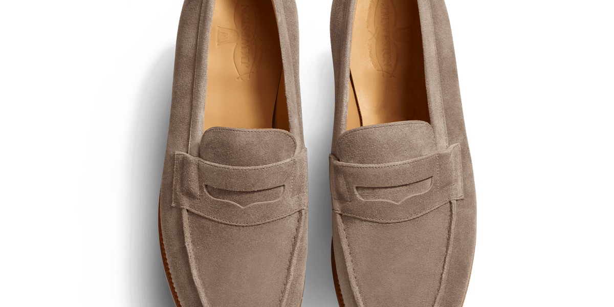 Men's Chesnut brown suede calfskin 180 Loafer – J.M. Weston