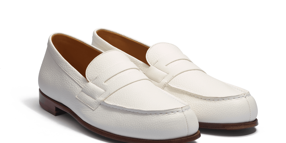 White grained calfskin Le Moc' Weston Loafer | J.M. Weston