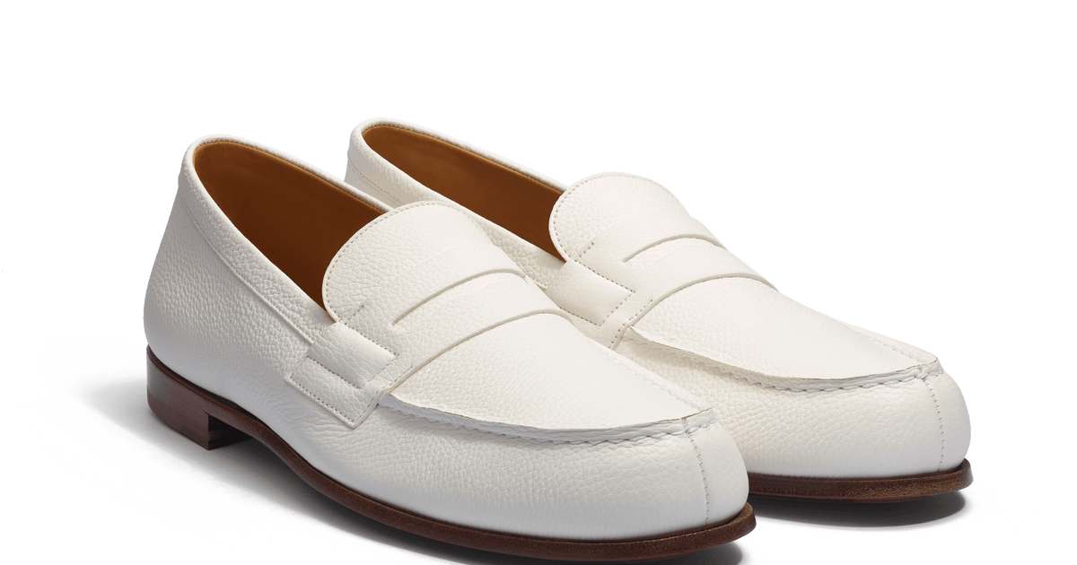 White grained calfskin Le Moc' Weston Loafer | J.M. Weston