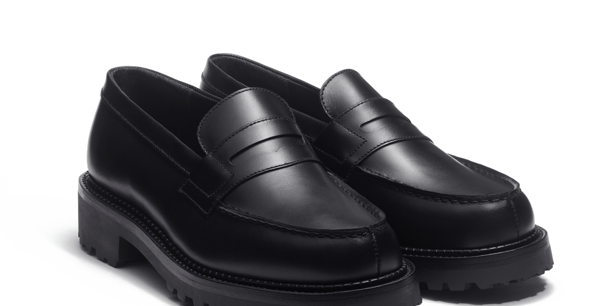 Women's Black boxcalf Commando 180 Loafer | J.M. Weston