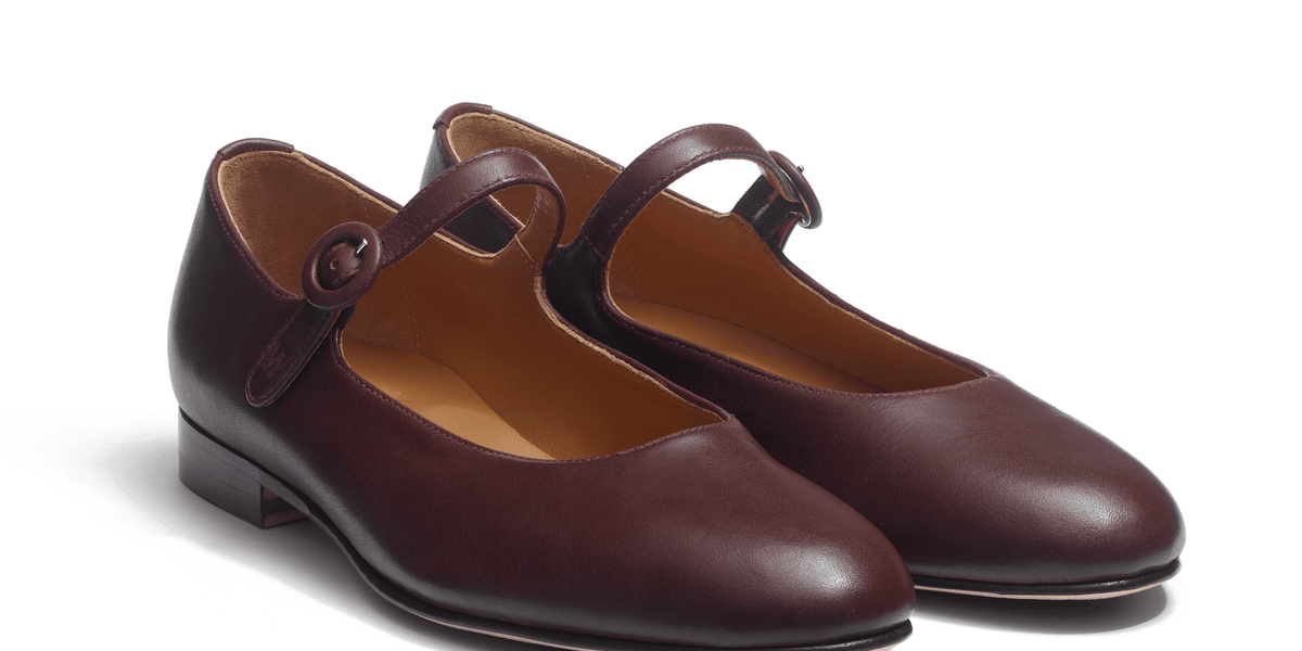 Women's Burgundy soft calfskin Mary Jane | J.M. Weston