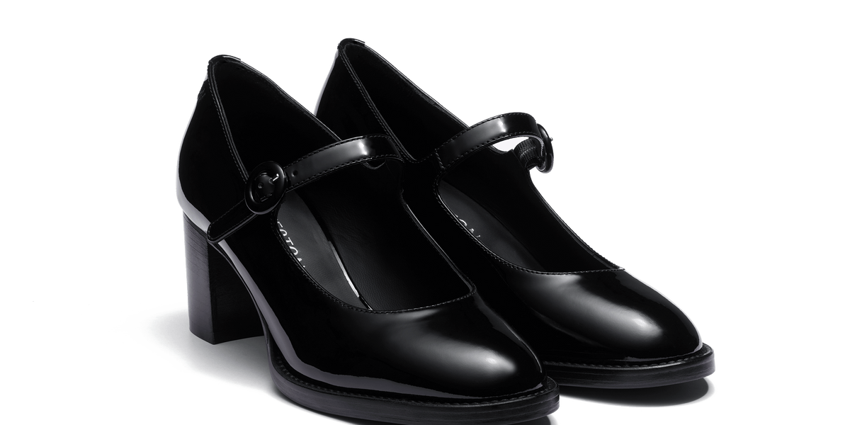 Women's Black patent calfskin Mary Jane with 5,5 cm heel – J.M. Weston