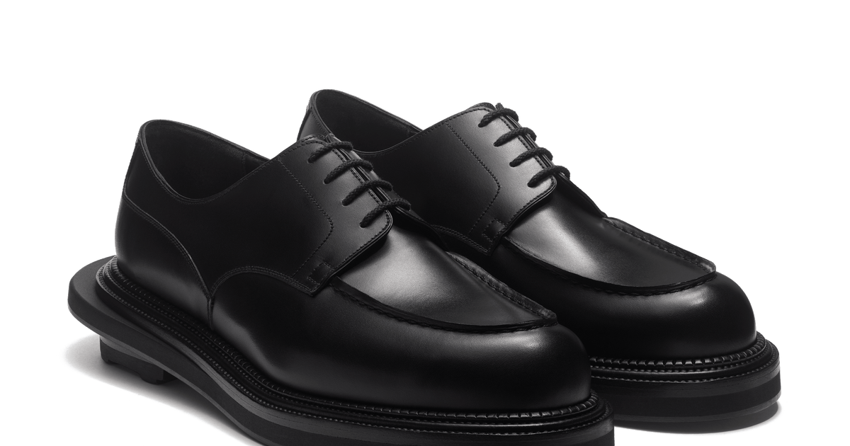 Men's Black Calfskin Derby golf J.M. Weston x sacai