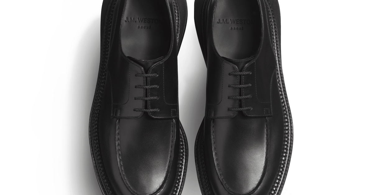 Men's Black Calfskin Derby golf J.M. Weston x sacai Men's Black Calfskin Derby golf J.M. Weston x sacai