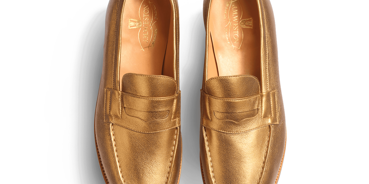 Men's Gold grained calfskin 180 Loafer – J.M. Weston