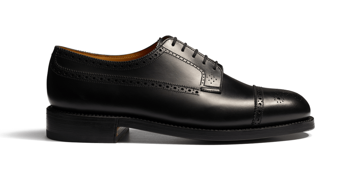 Men's Black boxcalf Diplomat Derby L'étiquette x J.M. Weston