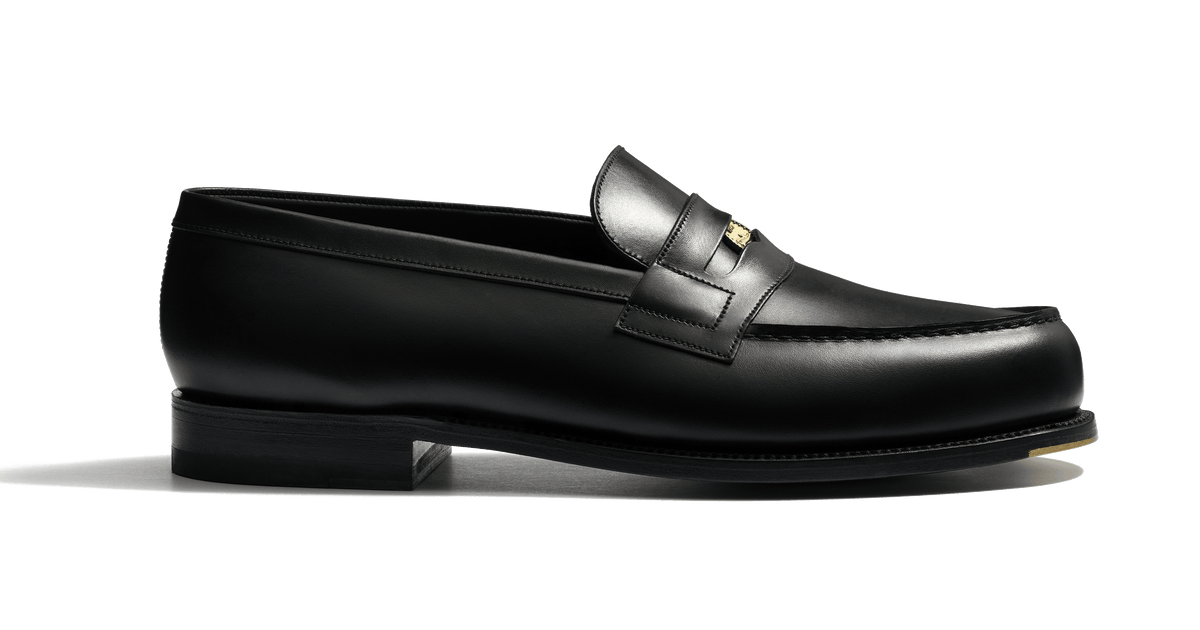 Men's Black boxcalf with a glass-ball finish 180 Loafer