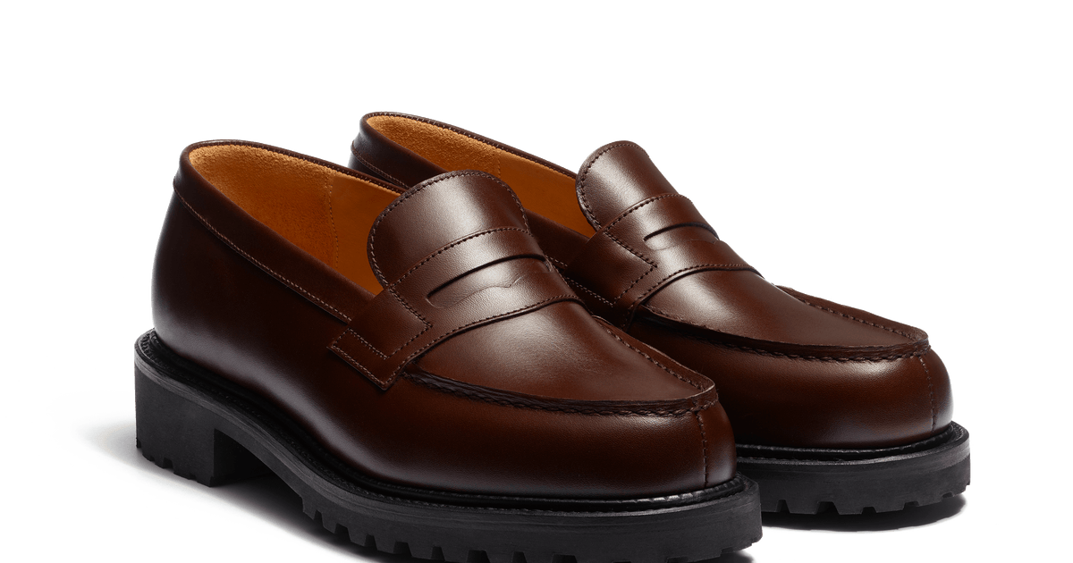 Women's Dark brown boxcalf Commando 180 Loafer | J.M. Weston
