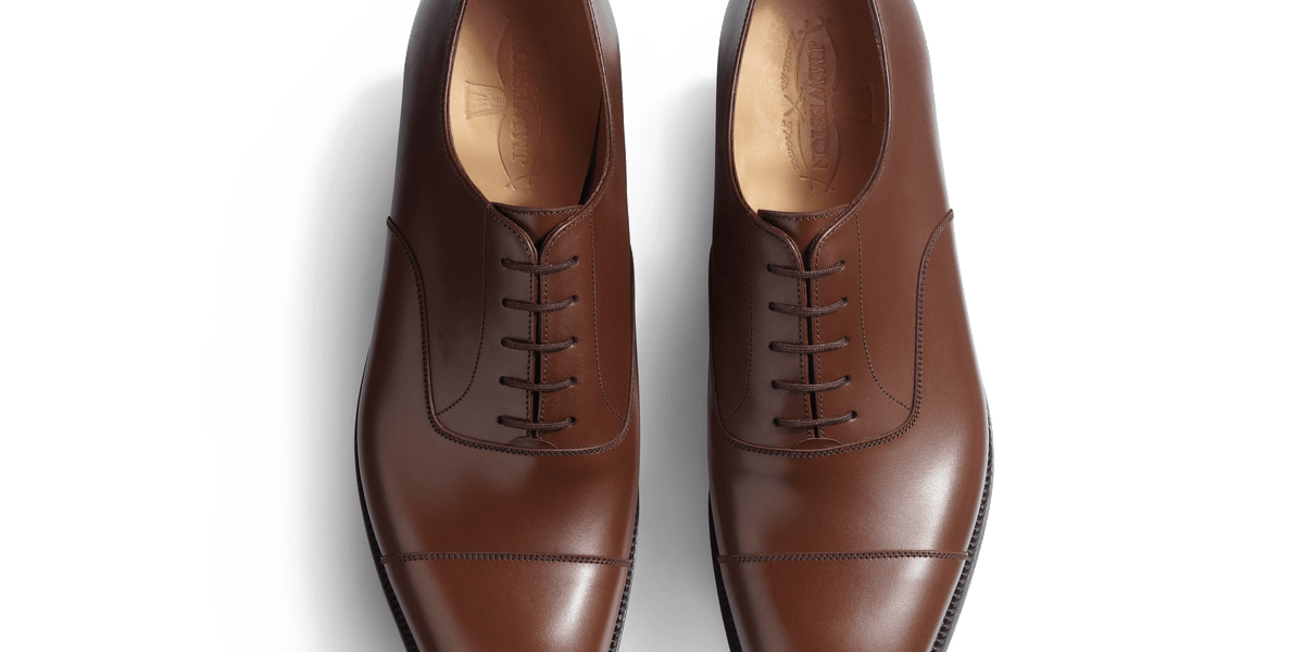J.M. Weston Cap Toe Oxfords in Dark Brown Boxcalf Men main image 2