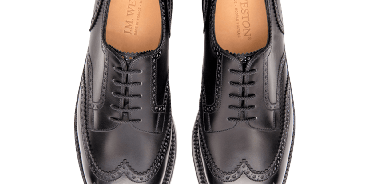 Men's Black Leather Triple Sole Derby – J.M. Weston