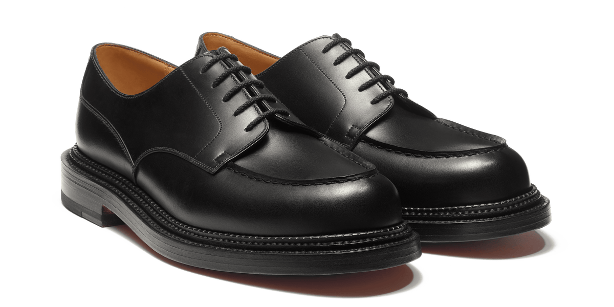 Men's Black Leather Triple Sole Golf Derby – J.M. Weston Men's Black Leather Triple Sole Golf Derby – J.M. Weston