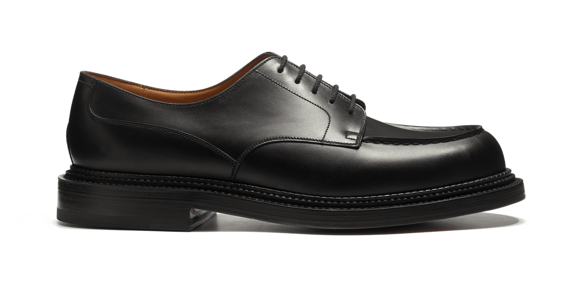 靴 JM WESTON GOLF OXFORD BLACK RUSSIAN 6/C Men's Black Leather Triple Sole Golf Derby – J.M. Weston