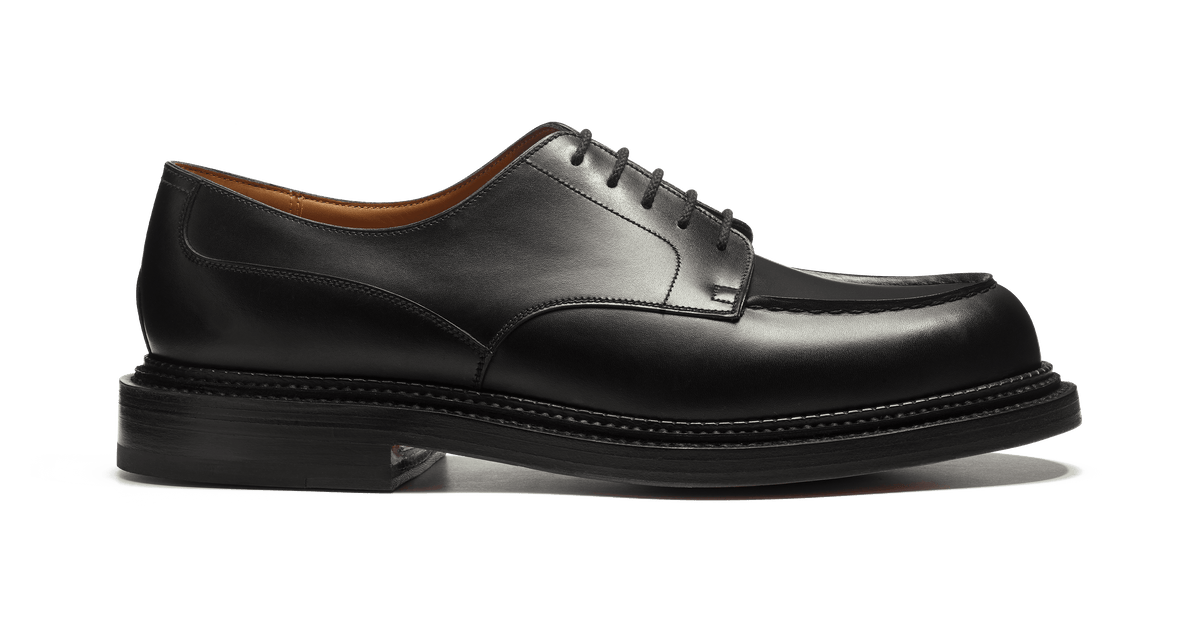 Men's Black Leather Triple Sole Golf Derby | J.M. Weston