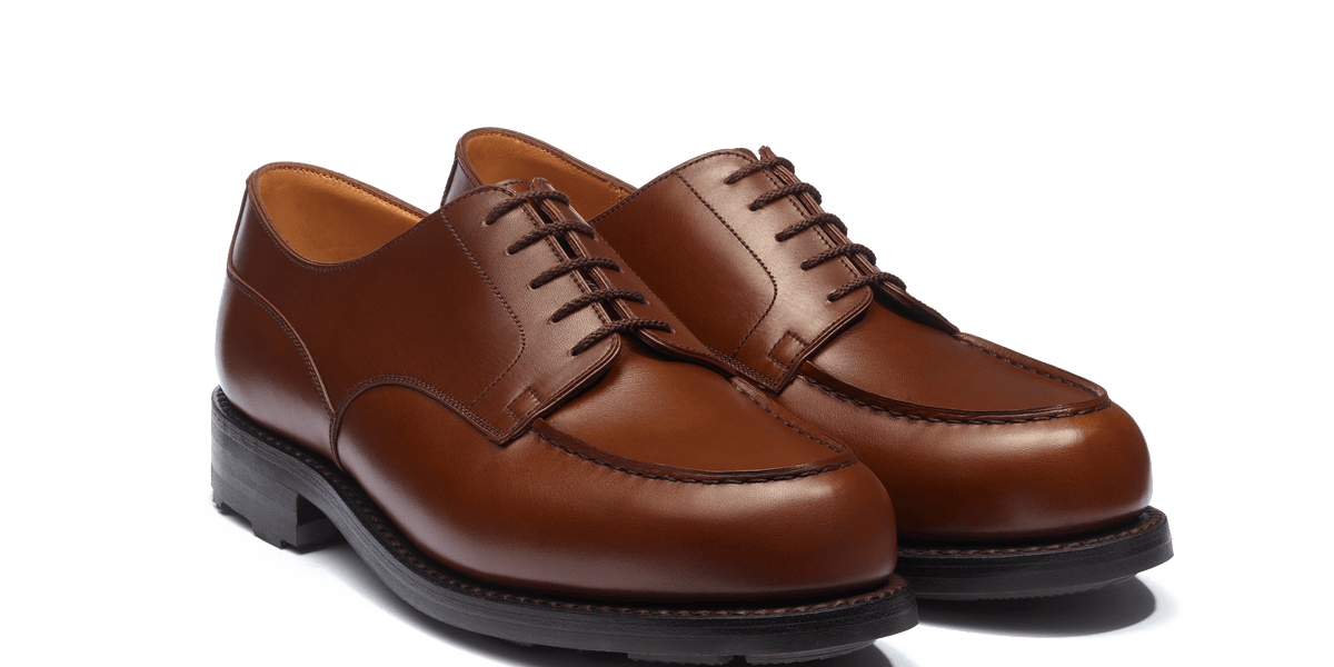 Men's Brown Leather Golf Derby – J.M. Weston