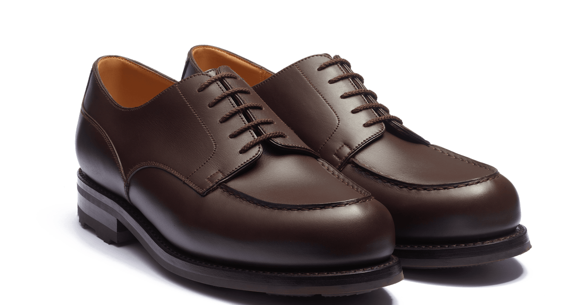 Men's Dark Brown Leather Golf Derby | J.M. Weston