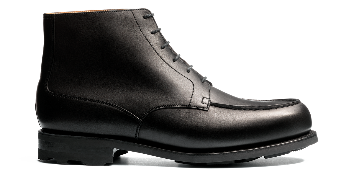 Men's Black Leather High Golf Derby – J.M. Weston
