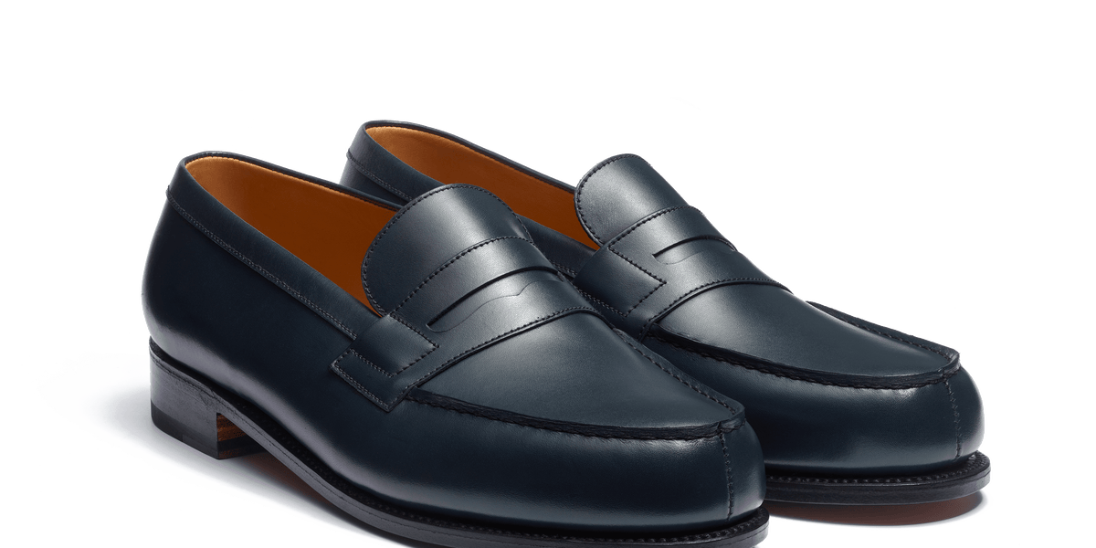 Men's Blue Leather 180 Loafer – J.M. Weston