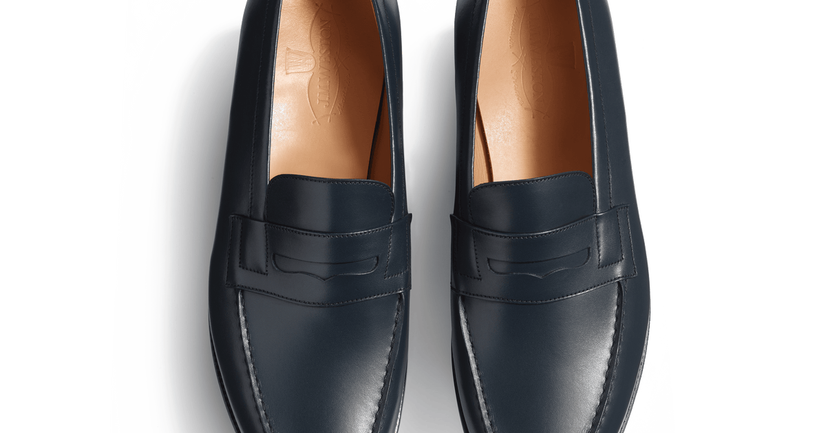 Men's Blue Leather 180 Loafer | J.M. Weston