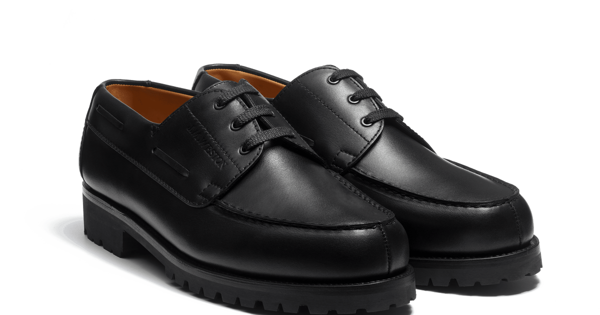 Men's Black Leather Deck Derby | J.M. Weston