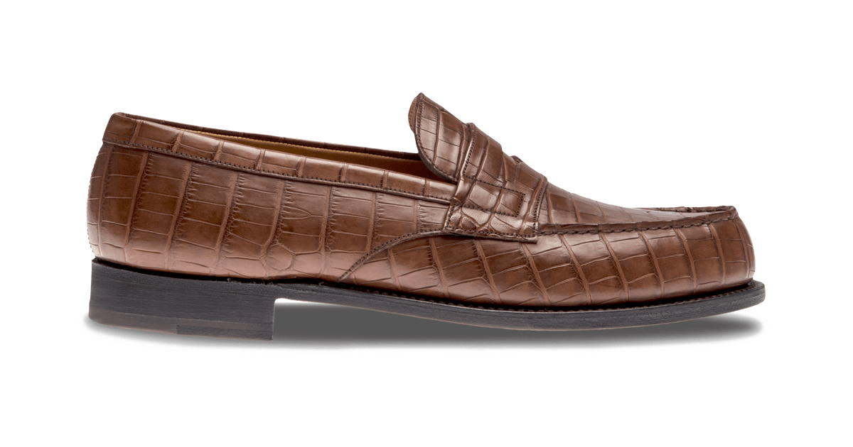 Men's Brown Alligator Leather 180 Loafer | J.M. Weston
