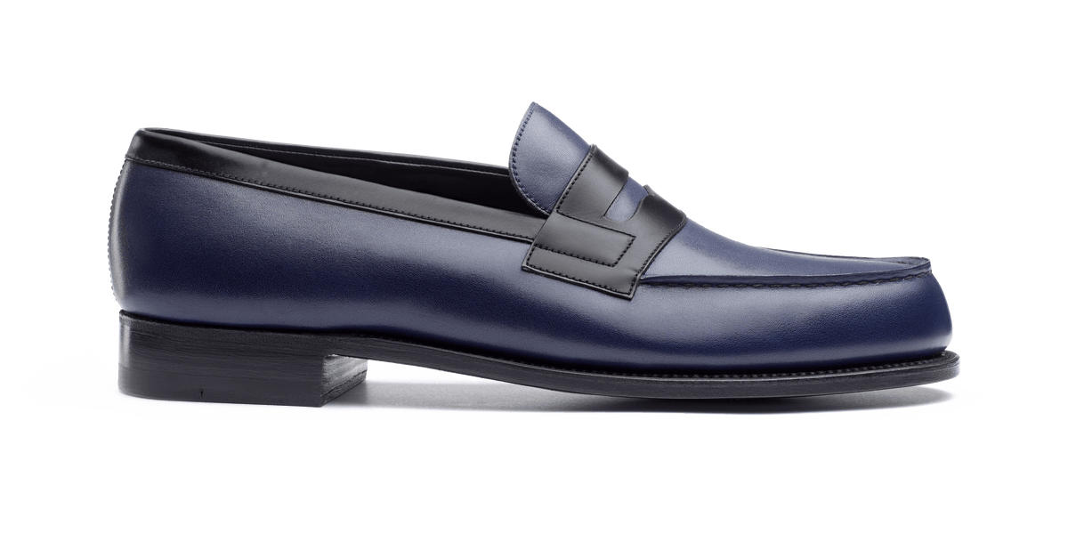 Men's Black & Ocean Blue boxcalf 180 Loafer – J.M. Weston