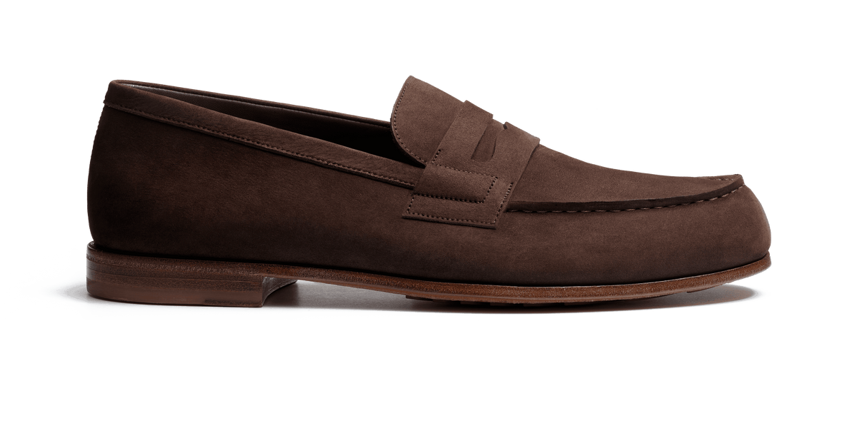 Men's Chestnut Brown Nubuck Suede Le Moc' Weston Loafer – J.M. Weston