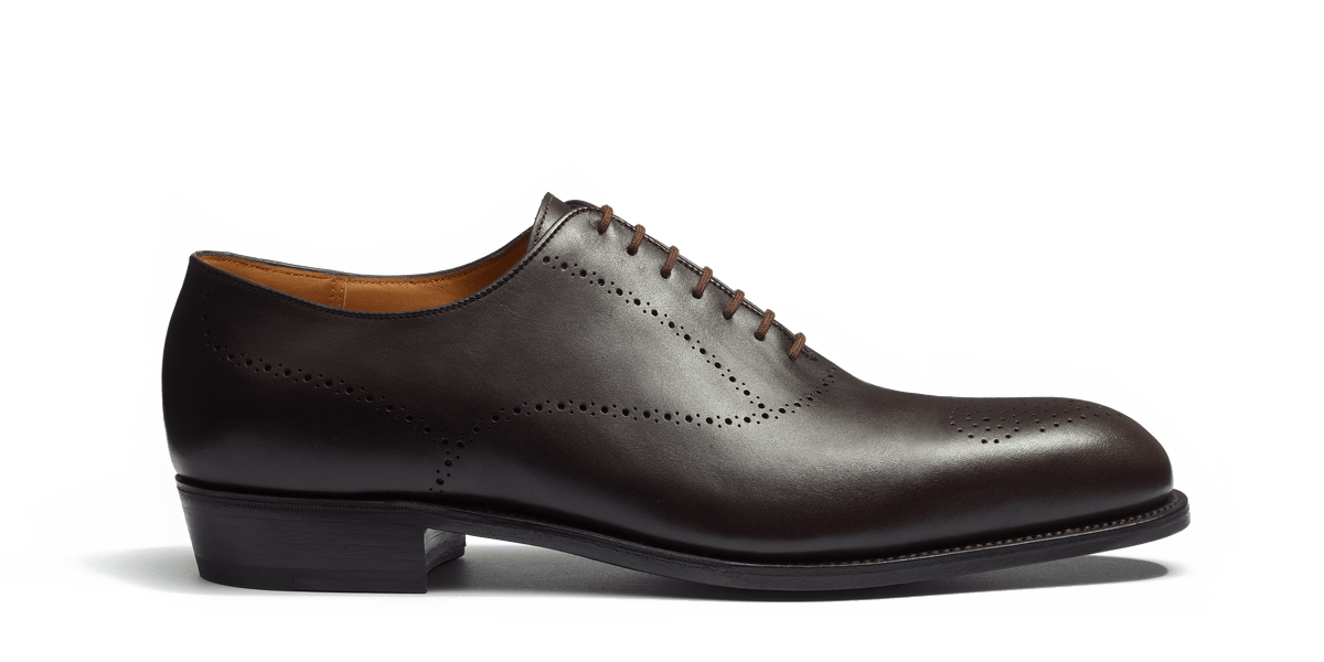 Men's Perforated Savile Oxford Dark Brown Leather – J.M. Weston