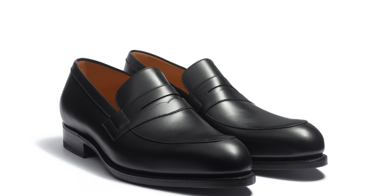 Men's Black leather Eton Loafer | J.M. Weston
