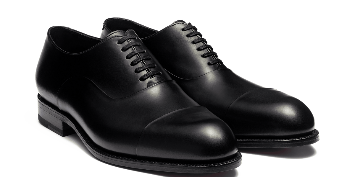 Men's Edouard Cap-Toe Oxford Shoe Black Leather – J.M. Weston