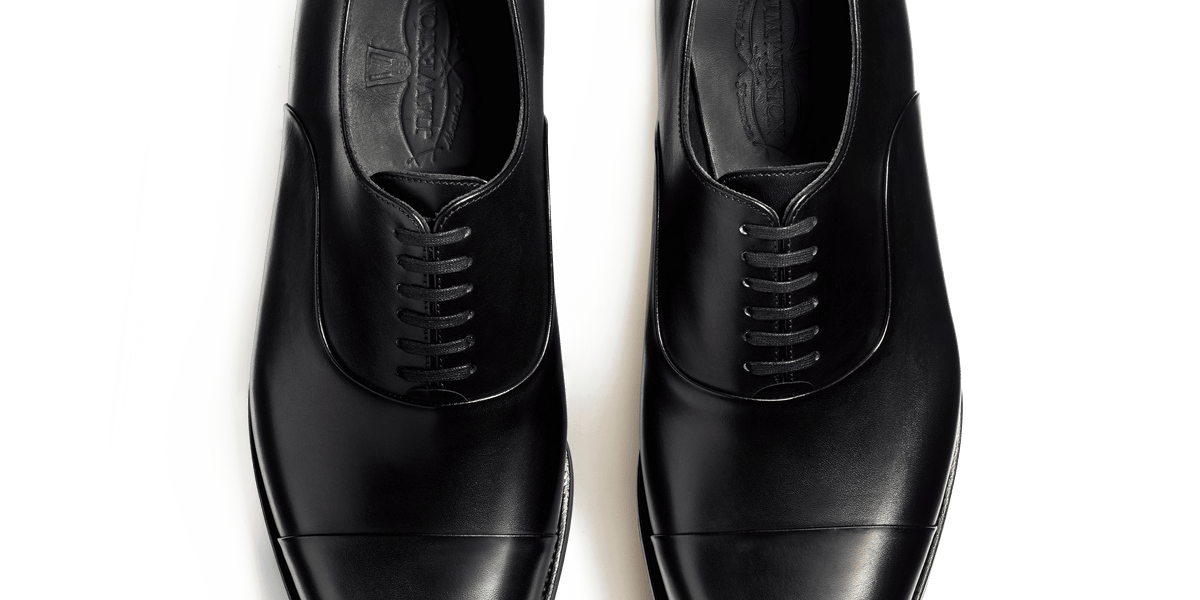 Men's Edouard Cap-Toe Oxford Shoe Black Leather – J.M. Weston
