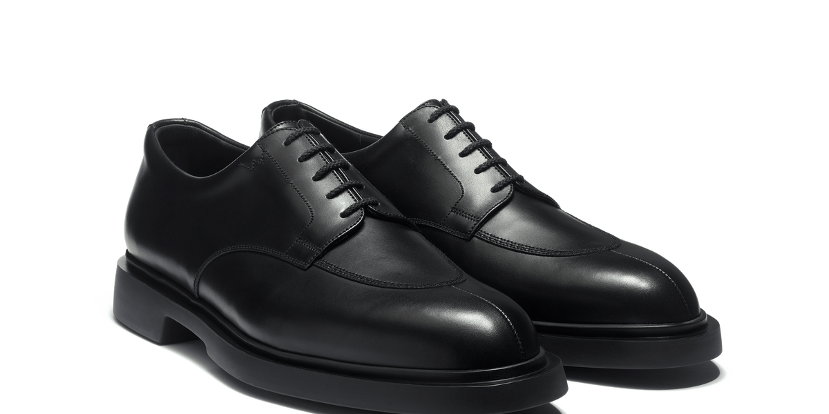 Men's Black Leather Walker Half-Hunt Derby – J.M. Weston