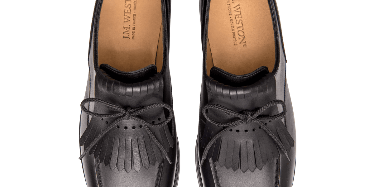 J.M WESTON Golf durby black サイズ7/E J.M WESTON Golf durby black サイズ7/E Men's Black Leather Golf