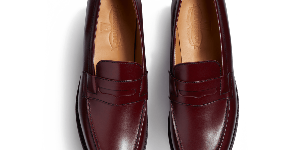 靴 J.M.Weston 180 loafer Burgundy Women's Burgundy Leather Menton Loafer – J.M. Weston