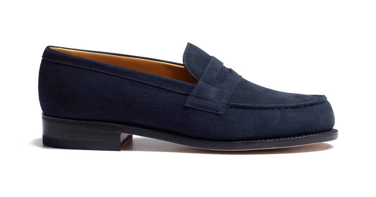 J.M. WESTON ローファー　ネイビー Women's Blue Suede 180 Loafer | J.M. Weston