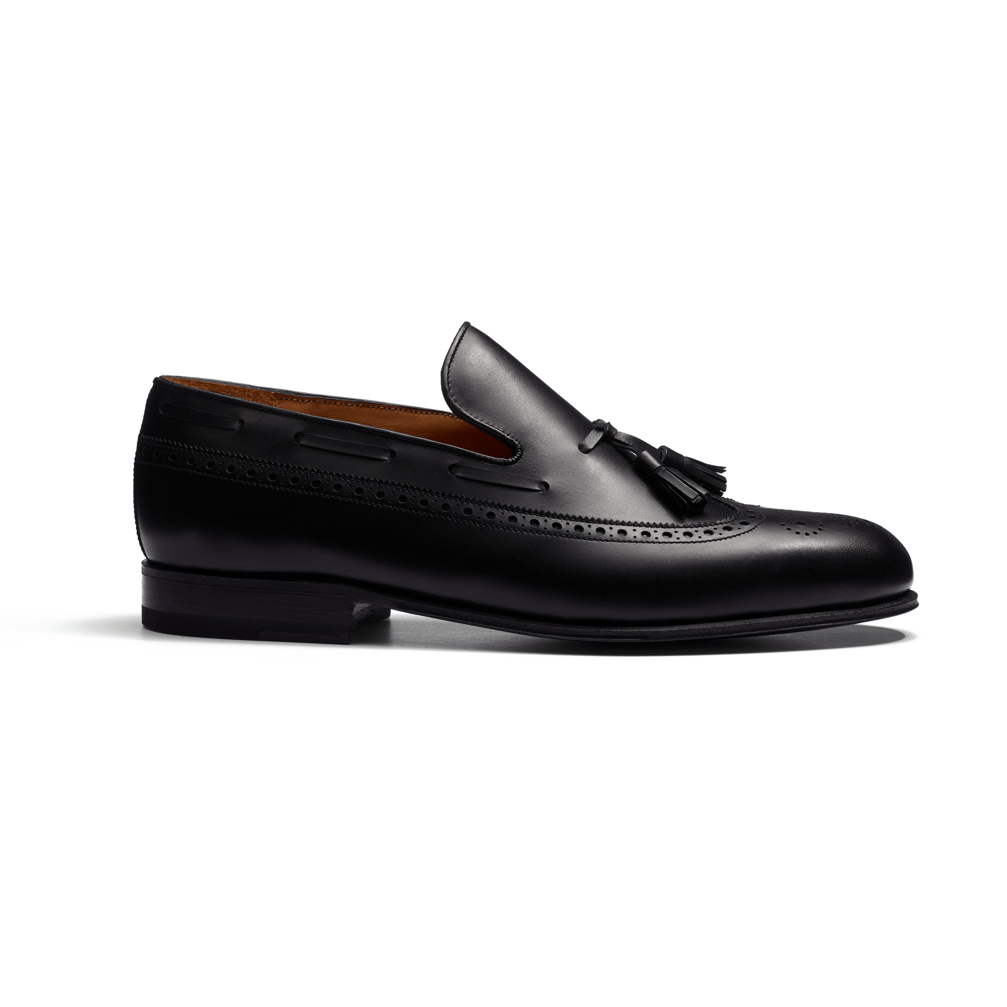 Tassel loafer with brogues 181 [Men Black Boxcalf]