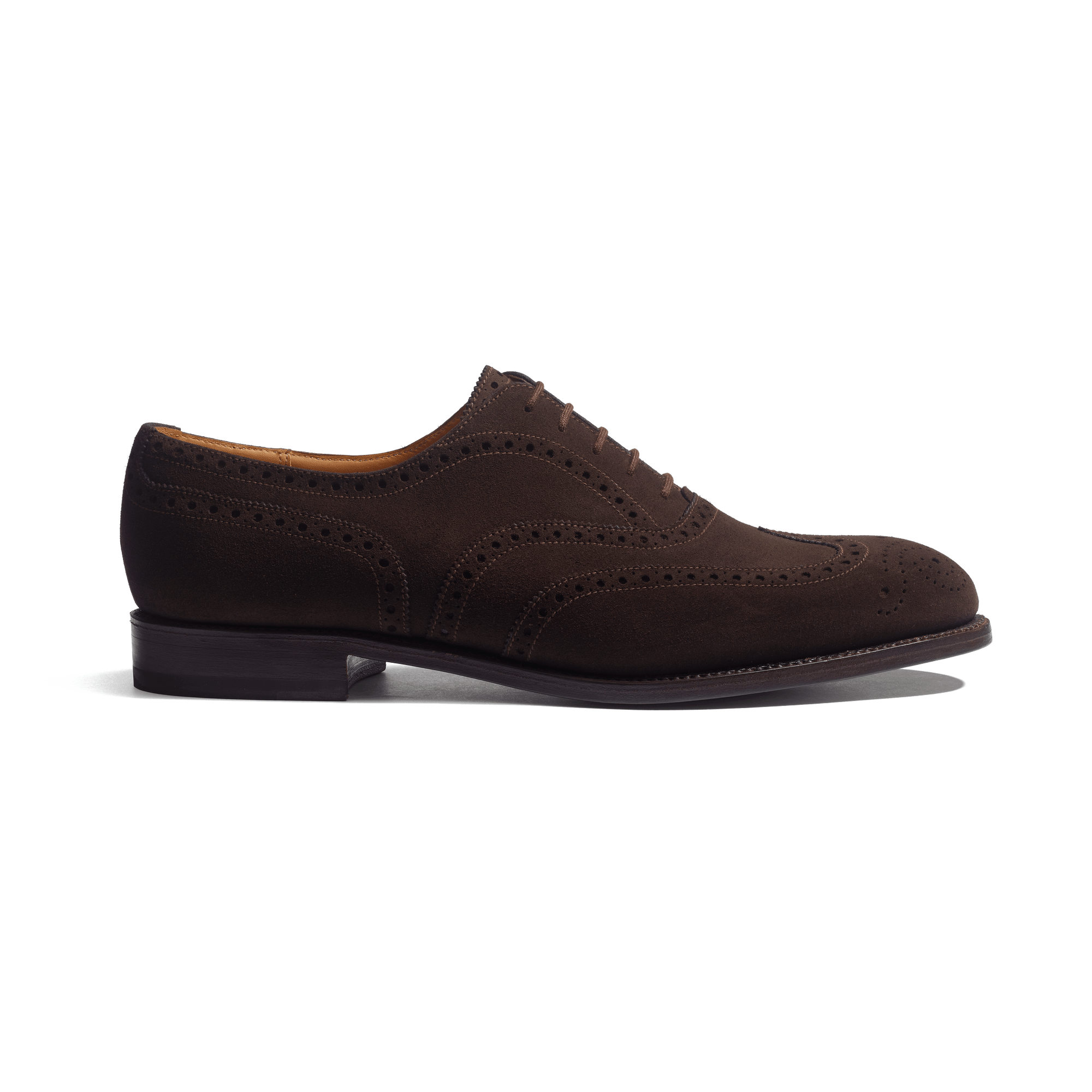 Richelieu perforé [homme cuir veau velours marron]