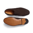 Richelieu perforé [homme cuir veau velours marron]