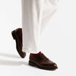 Derby demi-chasse [homme cuir lisse marron patiné]