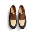 Derby Golf [homme cuir veau box mélèze bergeronnette et porcelaine]