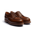 Derby Golf [homme cuir veau box bergeronnette piqûre contrastée écrue]