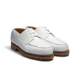 Derby bateau [homme cuir veau lisse blanc]