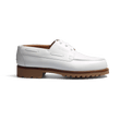 Derby bateau [homme cuir veau lisse blanc]