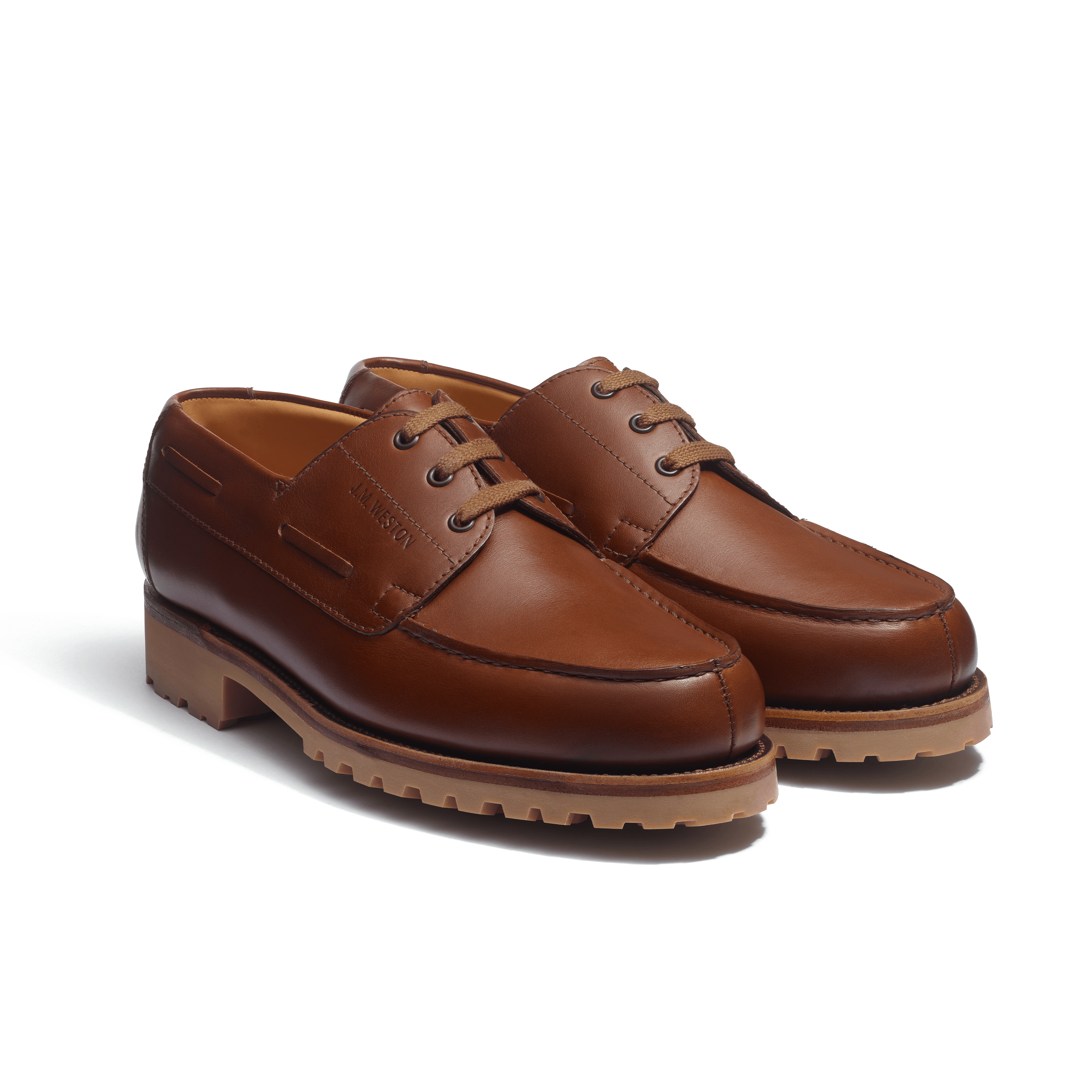 Men's Chestnut brown Leather Deck Derby – J.M. Weston Men's Chestnut brown Leather Deck Derby – J.M. Weston