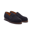 Mocassin 180 [homme cuir veau velours marine piqûre contrastée écrue]