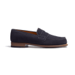 Mocassin 180 [homme cuir veau velours marine piqûre contrastée écrue]