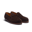 Mocassin 180 [homme cuir veau velours chocolat piqûre contrastée écrue]