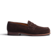 Mocassin 180 [homme cuir veau velours chocolat piqûre contrastée écrue]