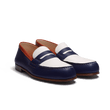 Le Moc' Weston Roland-Garros [homme cuir veau grainé bleu marine, orange terre battue et blanc]