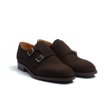 Derby Double boucle semelle gomme [homme cuir veau velours marron]
