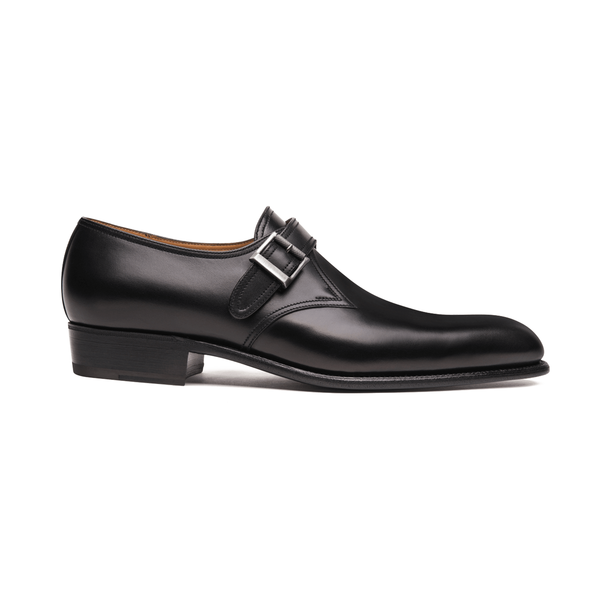 Flore buckle derby [men smooth black leather]